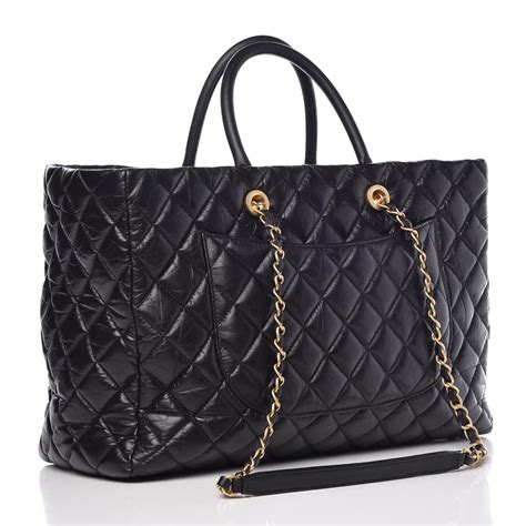 chanel aged calfskin cc lock bag|chanel large shopping bag.